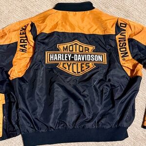 Harley-Davidson Motorcycles Racing Jacket – Black & Orange